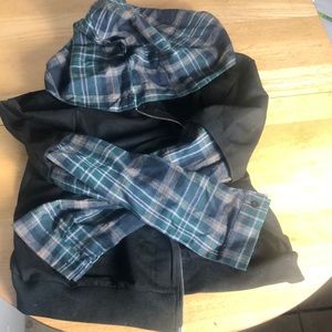 Cropped zip up with good and flannel